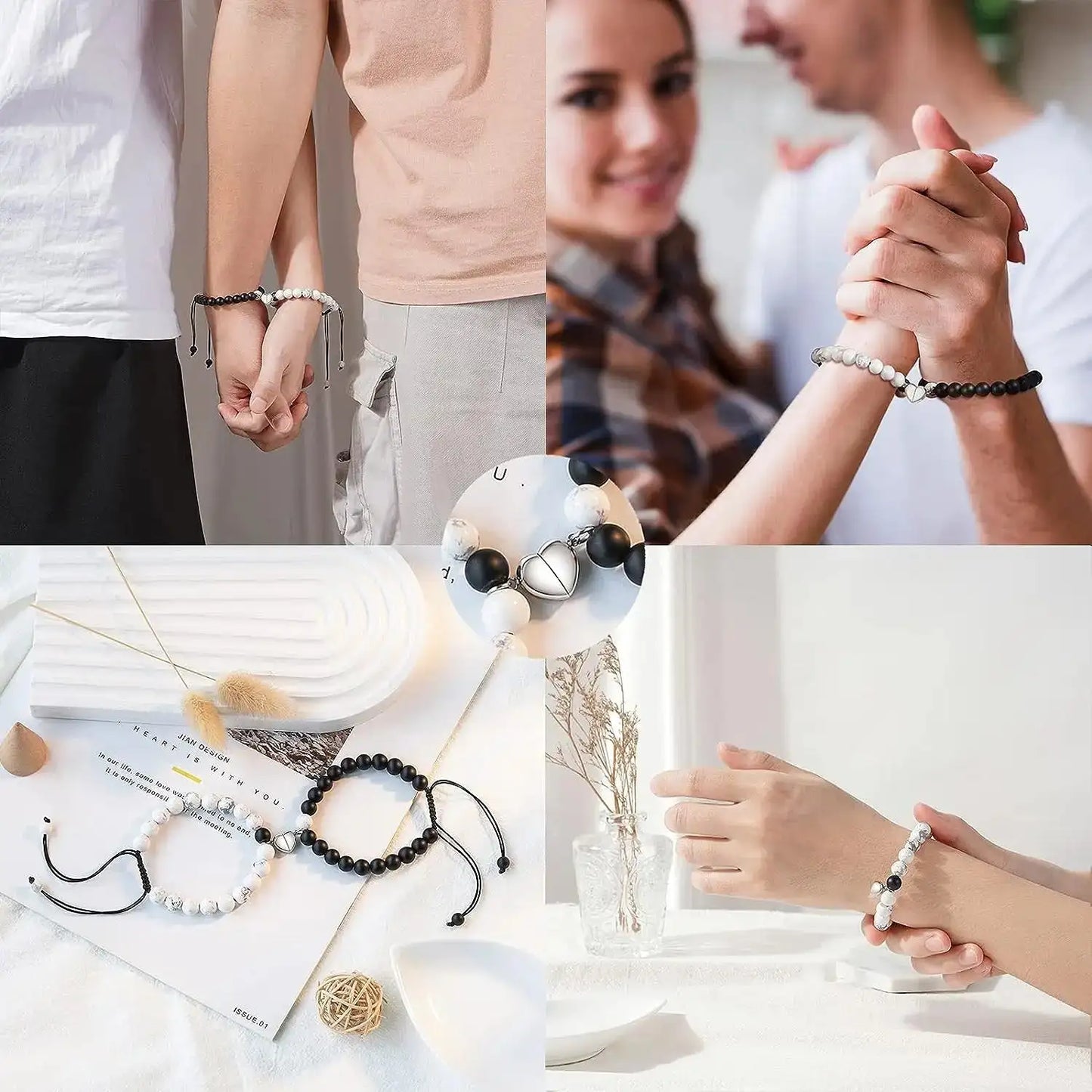 Magnetic Connecting Love Bracelets