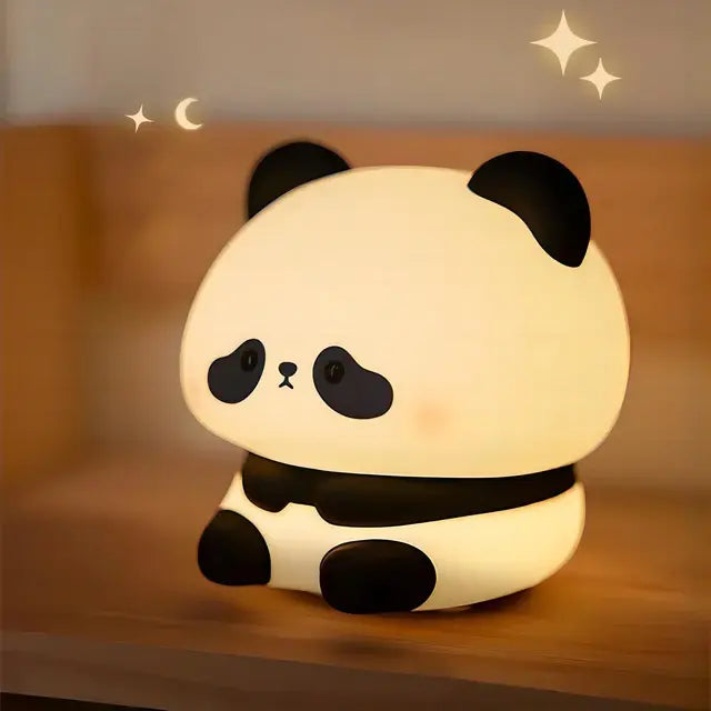 LED Night Lights Cute Sheep Panda Rabbit Silicone Lamp