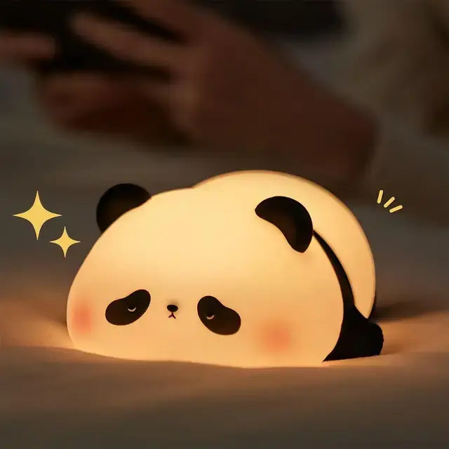 LED Night Lights Cute Sheep Panda Rabbit Silicone Lamp